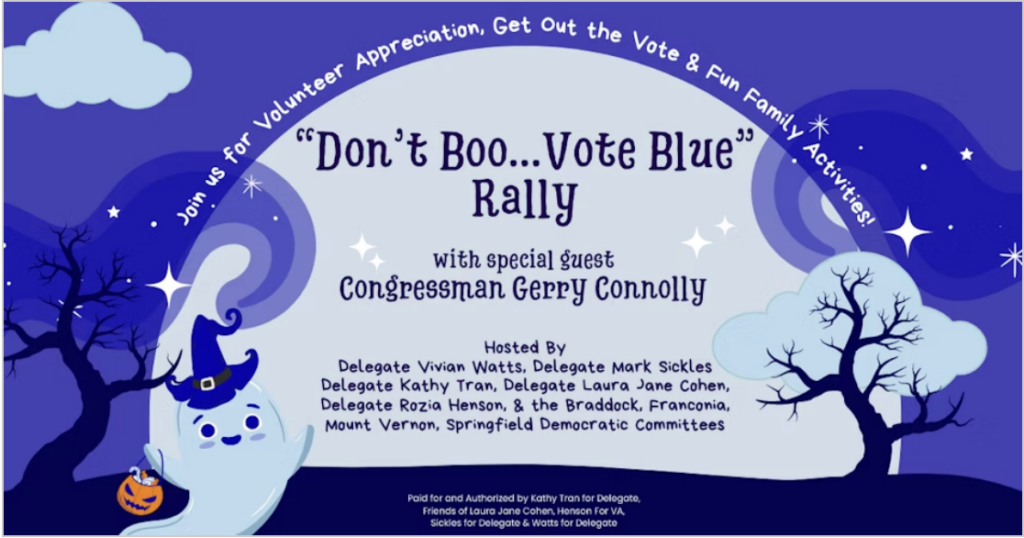 Don't boo, vote blue rally 